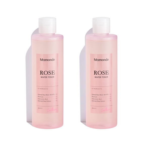 Lot 2pc New Korean Mamonde Rose Water Toner 8.45oz 250ml K-Beauty All Skin Types - Picture 1 of 3